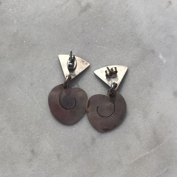 Vintage hand made drop earrings - Picture 3 of 5